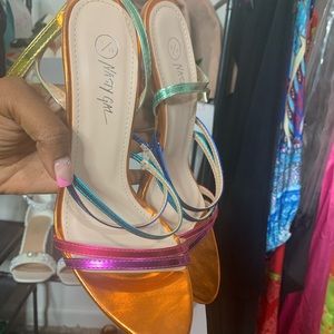 Metallic Nasty Gal heels. Size 8 but best fit a 7 1/2